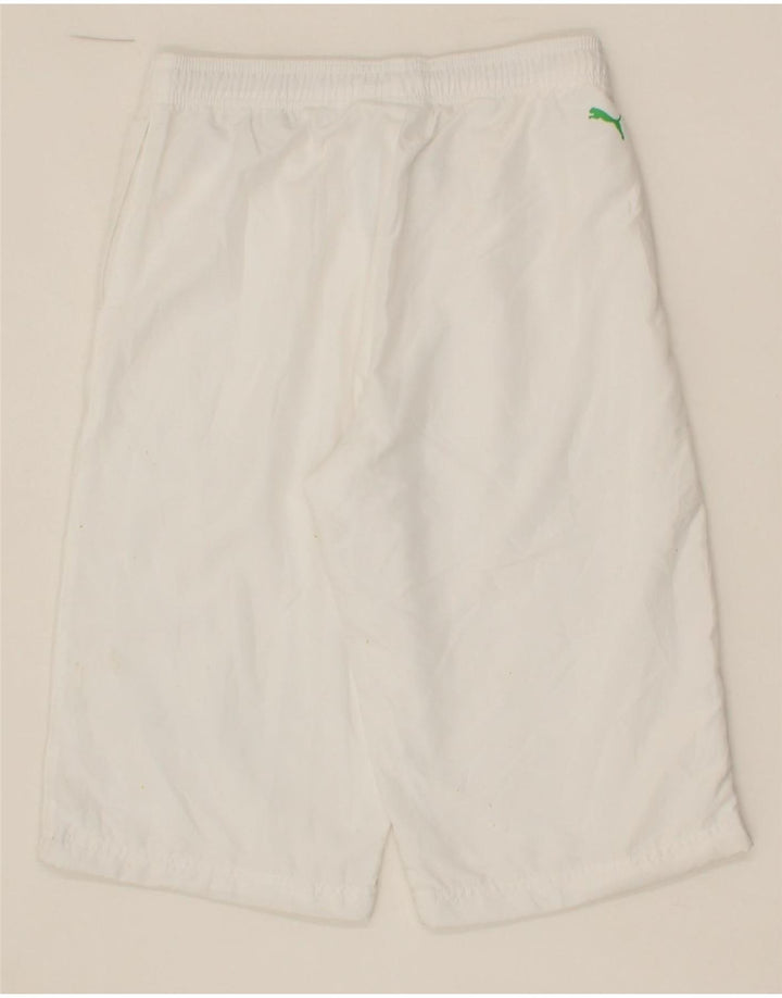 PUMA Boys Graphic Sport Shorts 11-12 Years White Polyester Vintage Puma and Second-Hand Puma from Messina Hembry 