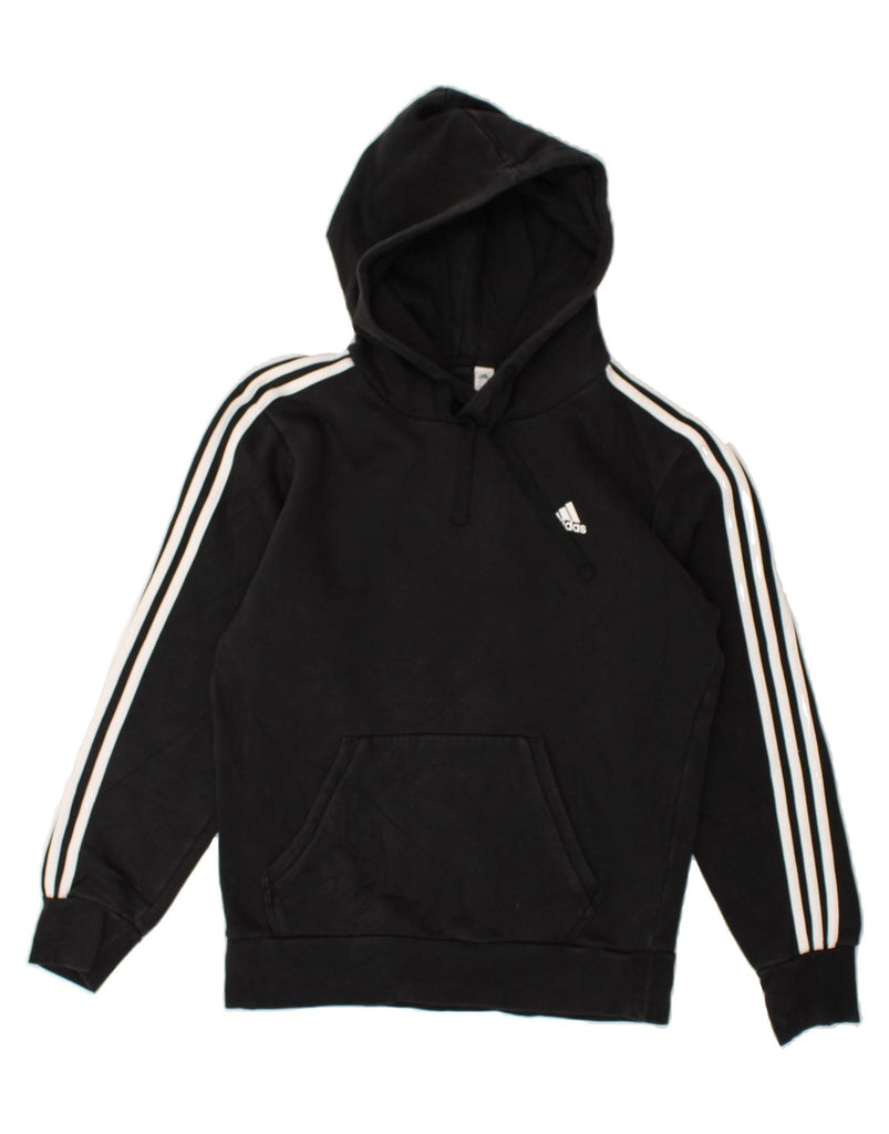 ADIDAS Mens Hoodie Jumper Small Black Cotton | Vintage Adidas | Thrift | Second-Hand Adidas | Used Clothing | Messina Hembry 