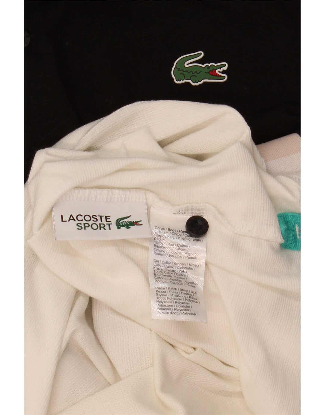 Lacoste Mens Polo Shirt XL Black Colourblock Cotton