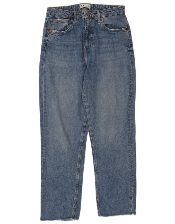 Zara Womens High Rise Tapered Jeans EU 40 Medium W30 L27 Blue