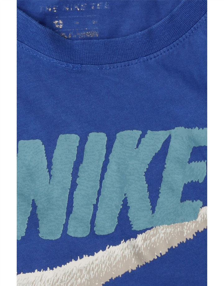 NIKE Mens Graphic T-Shirt Top XL Blue Cotton