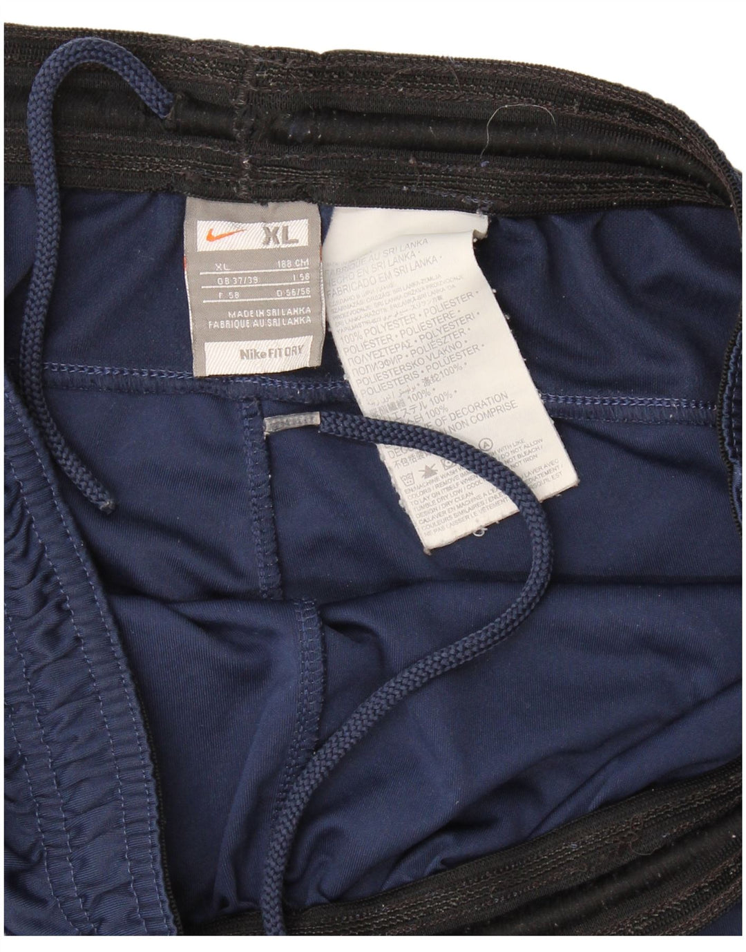 Nike Mens Sport Shorts XL Navy Blue Colourblock Polyester
