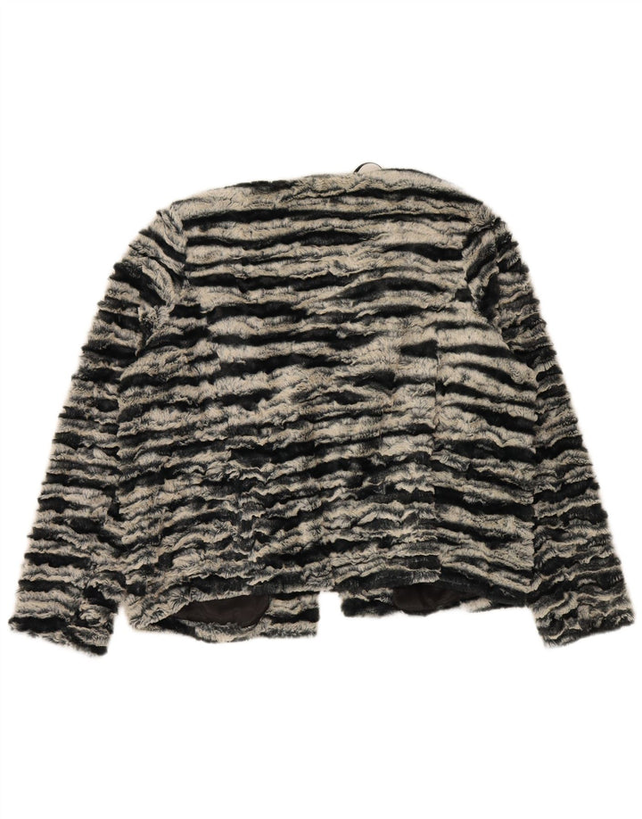 Marks & Spencer Womens Bolero Jacket UK 16 Large Black Animal Print