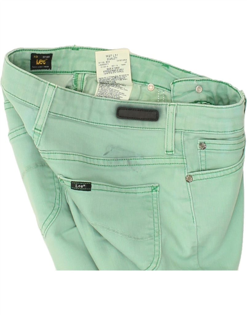 LEE Womens Scarlett Slim Jeans W27 L28 Green Cotton | Vintage Lee | Thrift | Second-Hand Lee | Used Clothing | Messina Hembry 