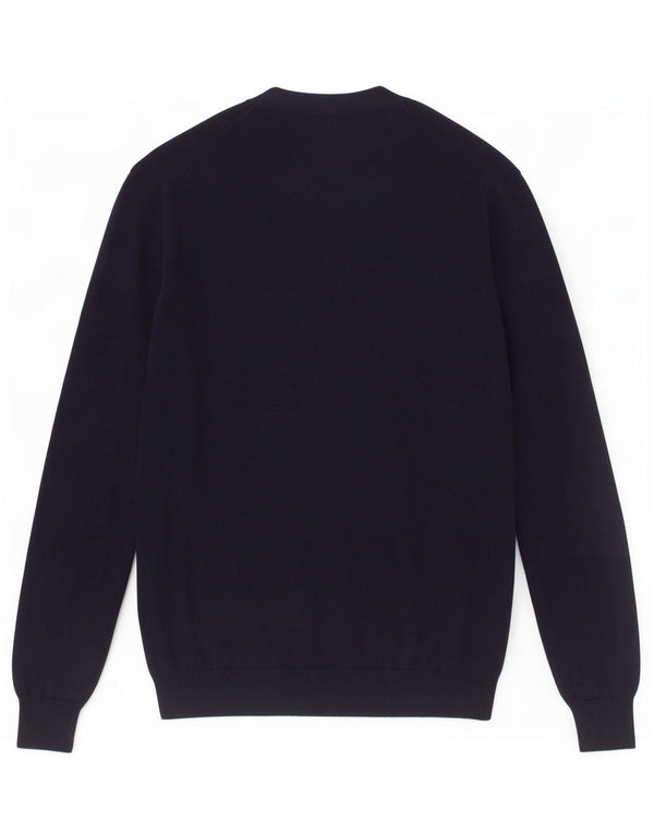 Polo Ralph Lauren Womens Cardigan Sweater UK 14 Medium Navy Blue Cotton