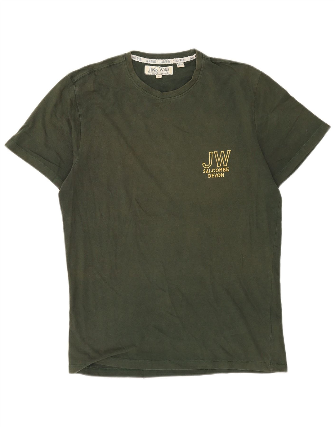 Jack Wills Mens Graphic T-Shirt Top Medium Khaki Cotton