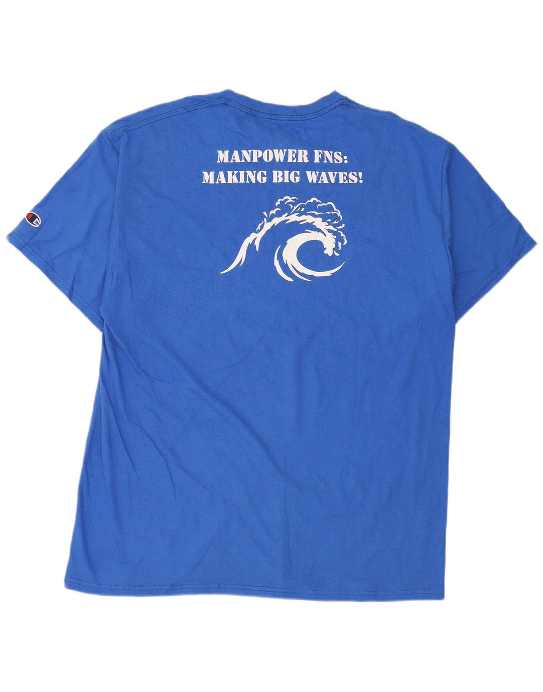 Champion Mens Graphic T-Shirt Top Large Blue
