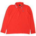 Diadora Mens Long Sleeve Polo Shirt Large Red