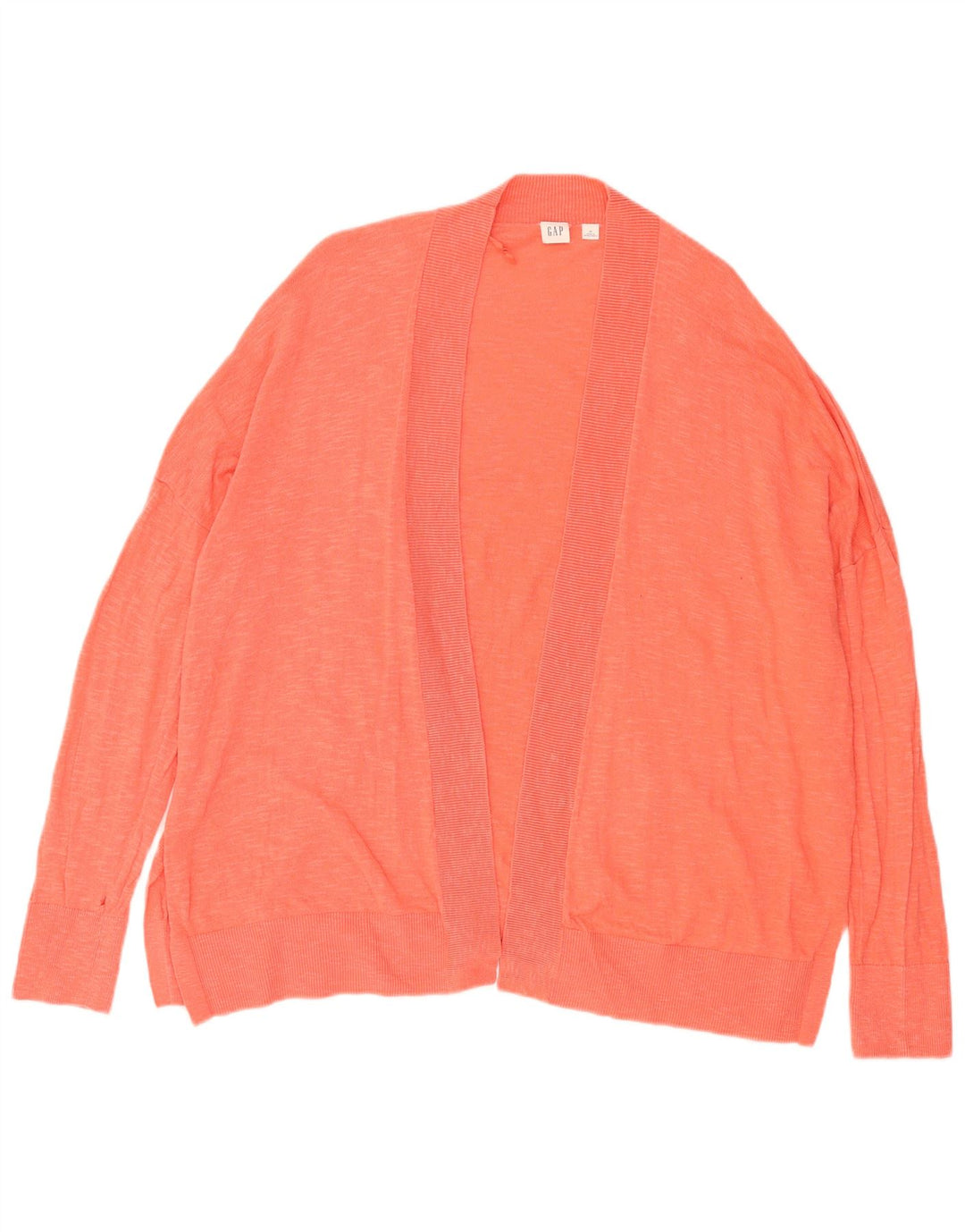 Gap Womens Oversized Open Cardigan Sweater UK 18 XL Orange Cotton