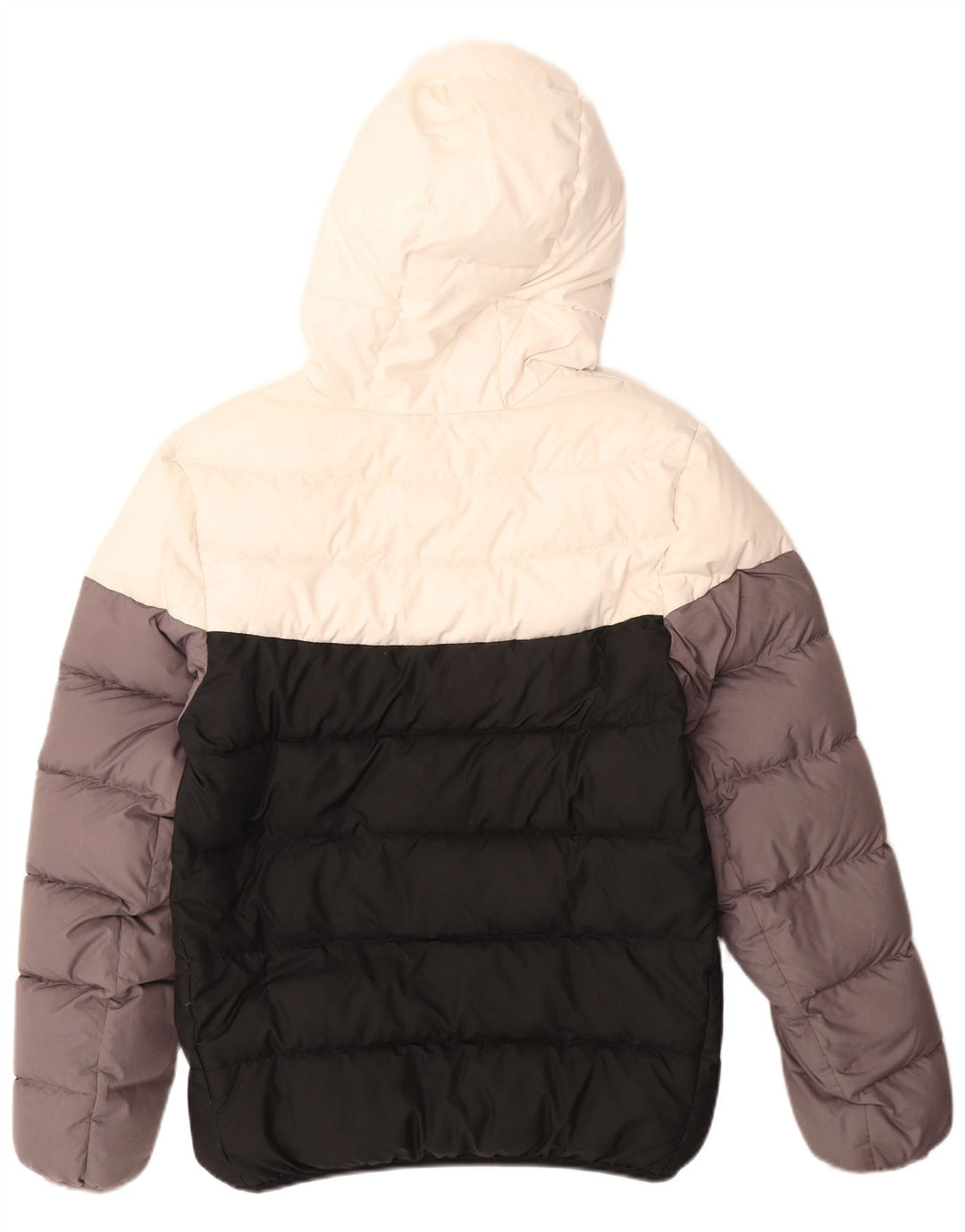 NIKE Mens Hooded Padded Jacket UK 36 Small Multicoloured Colourblock