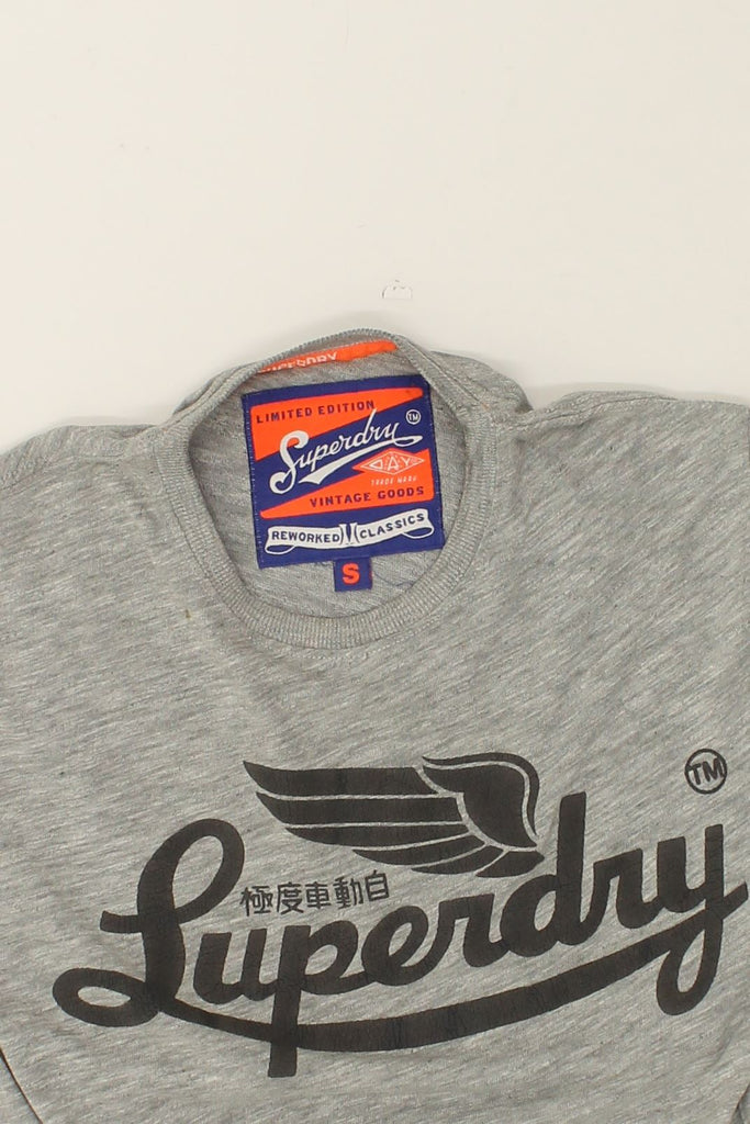 SUPERDRY Mens Graphic T-Shirt Top Small Grey Cotton | Vintage Superdry | Thrift | Second-Hand Superdry | Used Clothing | Messina Hembry 