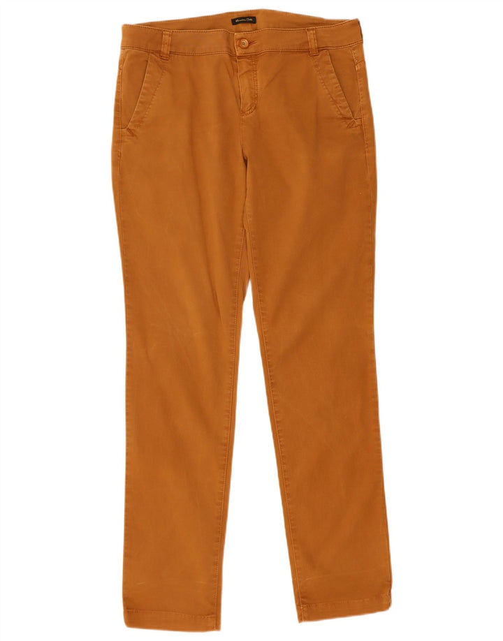 MASSIMO DUTTI Womens Slim Chino Trousers EU 40 Medium W30 L31 Brown Cotton