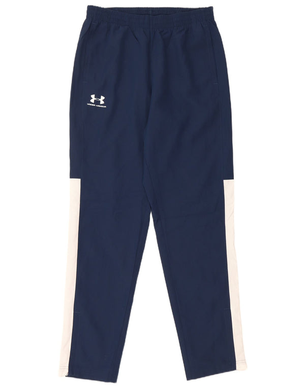 UNDER ARMOUR Mens Tracksuit Trousers Medium  Navy Blue Colourblock