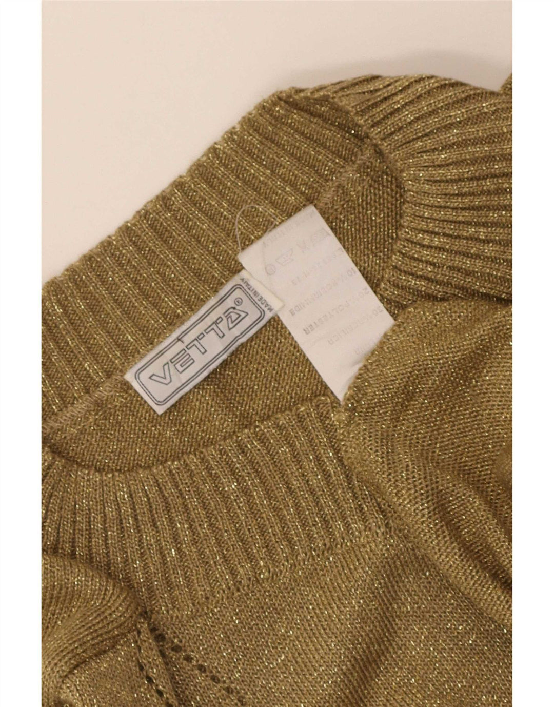 Vetta Womens Boat Neck Jumper Sweater IT 44 Medium Khaki Wool