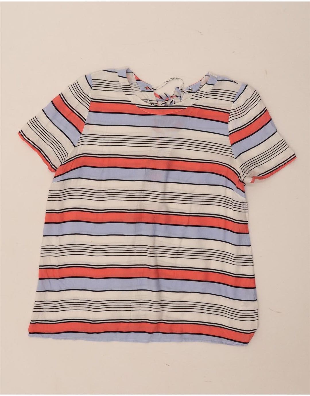 Oasis Womens Blouse Top UK 16 Large Multicoloured Striped Viscose