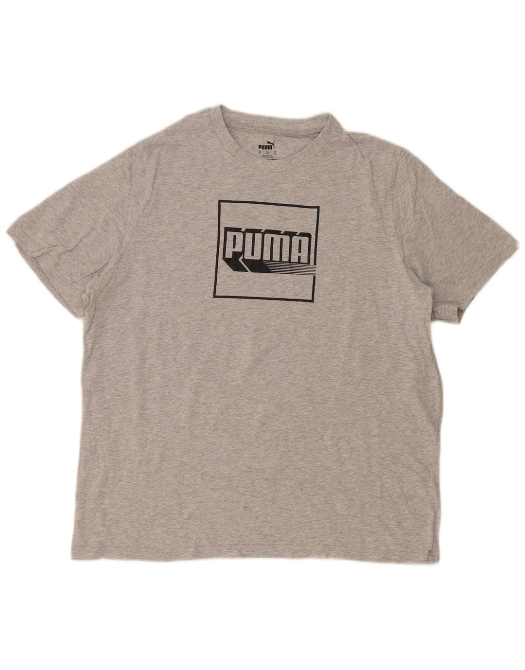 Puma Mens Graphic T-Shirt Top XL Grey Flecked