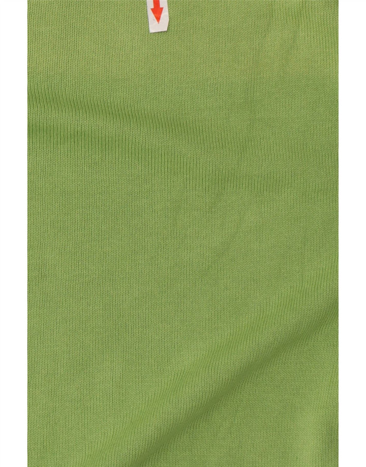 Zara Mens Crew Neck Jumper Sweater Large Green Cotton
