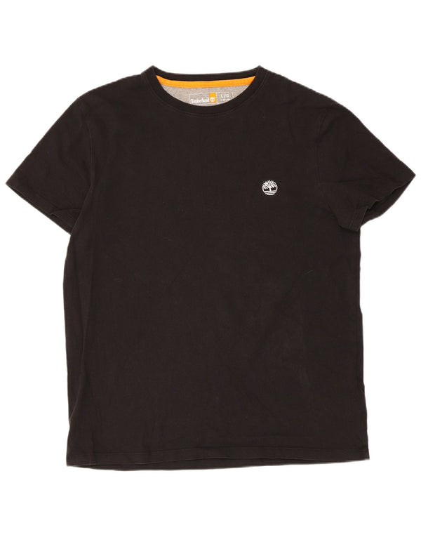 Timberland Mens Slim Fit T-Shirt Top Large Black Cotton