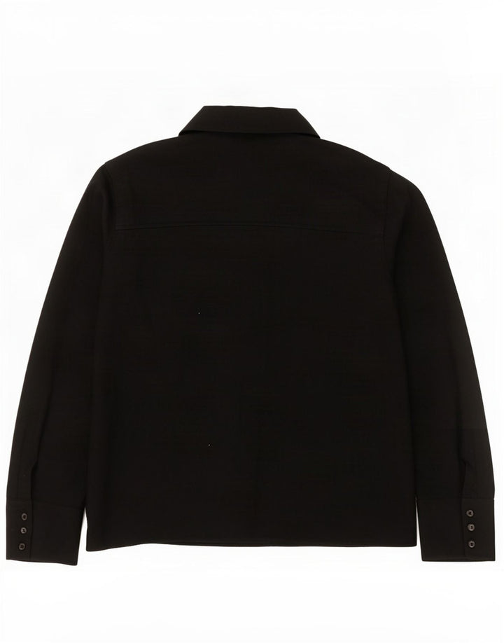 Marks & Spencer Womens Oversized Cardigan Sweater UK 14 Large Black Viscose