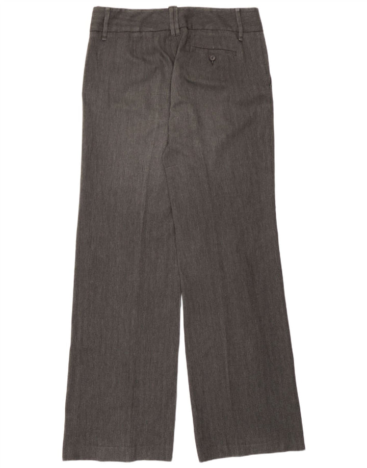Zara Womens Casual Trousers EU 42 Large W32 L34 Grey Herringbone Classic