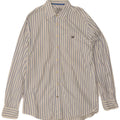 Crew Clothing Mens Tailored Fit Shirt Medium White Striped Cotton