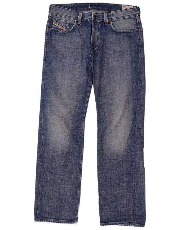 Diesel Mens Larkee Straight Jeans W34 L32 Blue Cotton