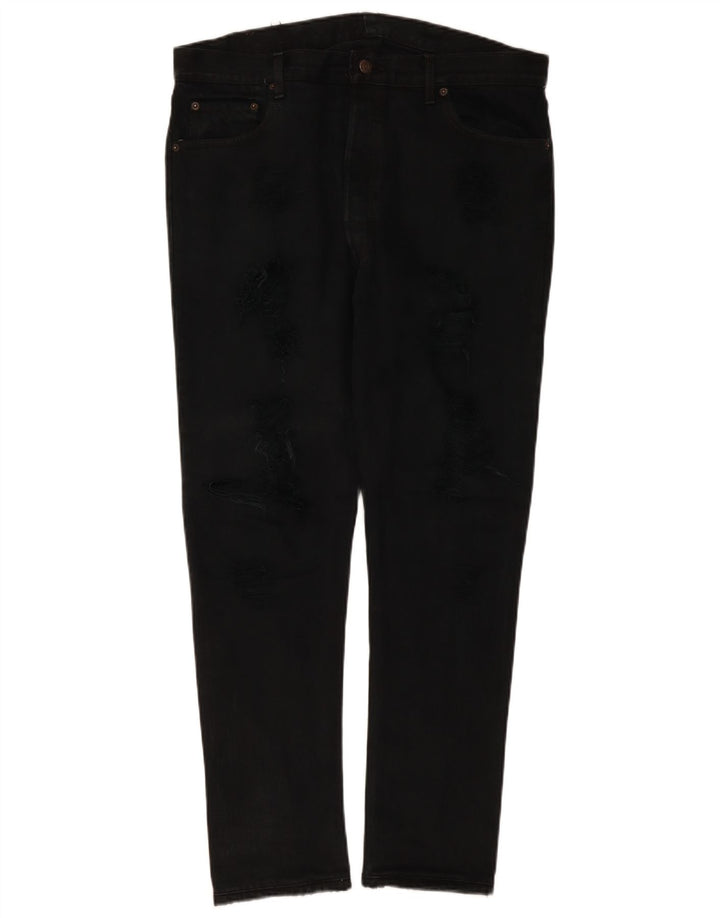 Levi's Womens Distressed Slim Jeans W38 L30 Black