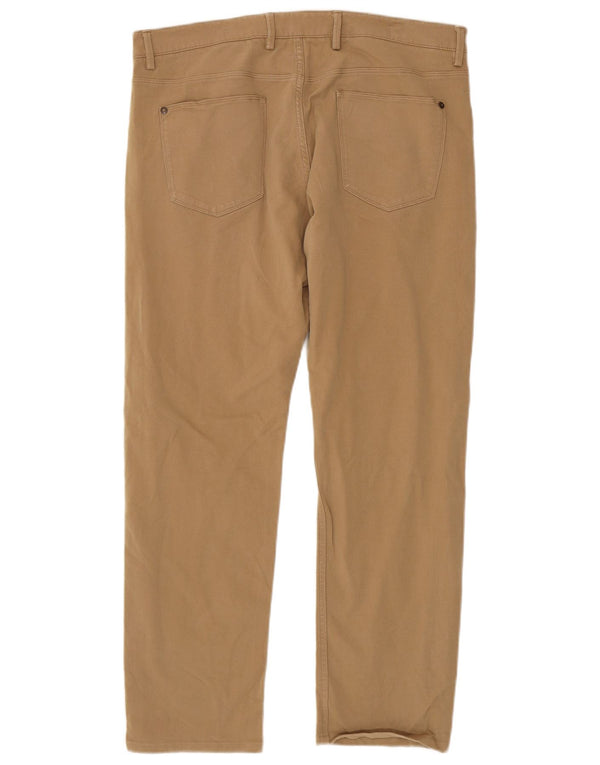 Massimo Dutti Mens Casual Fit Casual Trousers EU 44 Large W34 L28 Beige