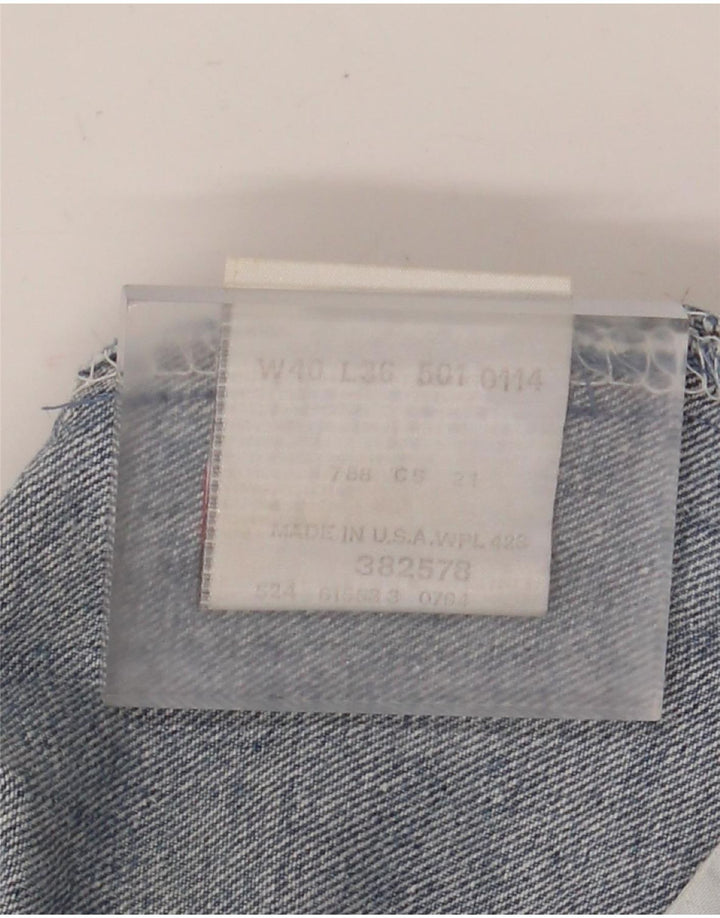 Levi's Mens 501 Straight Jeans W40 L30 Blue Cotton