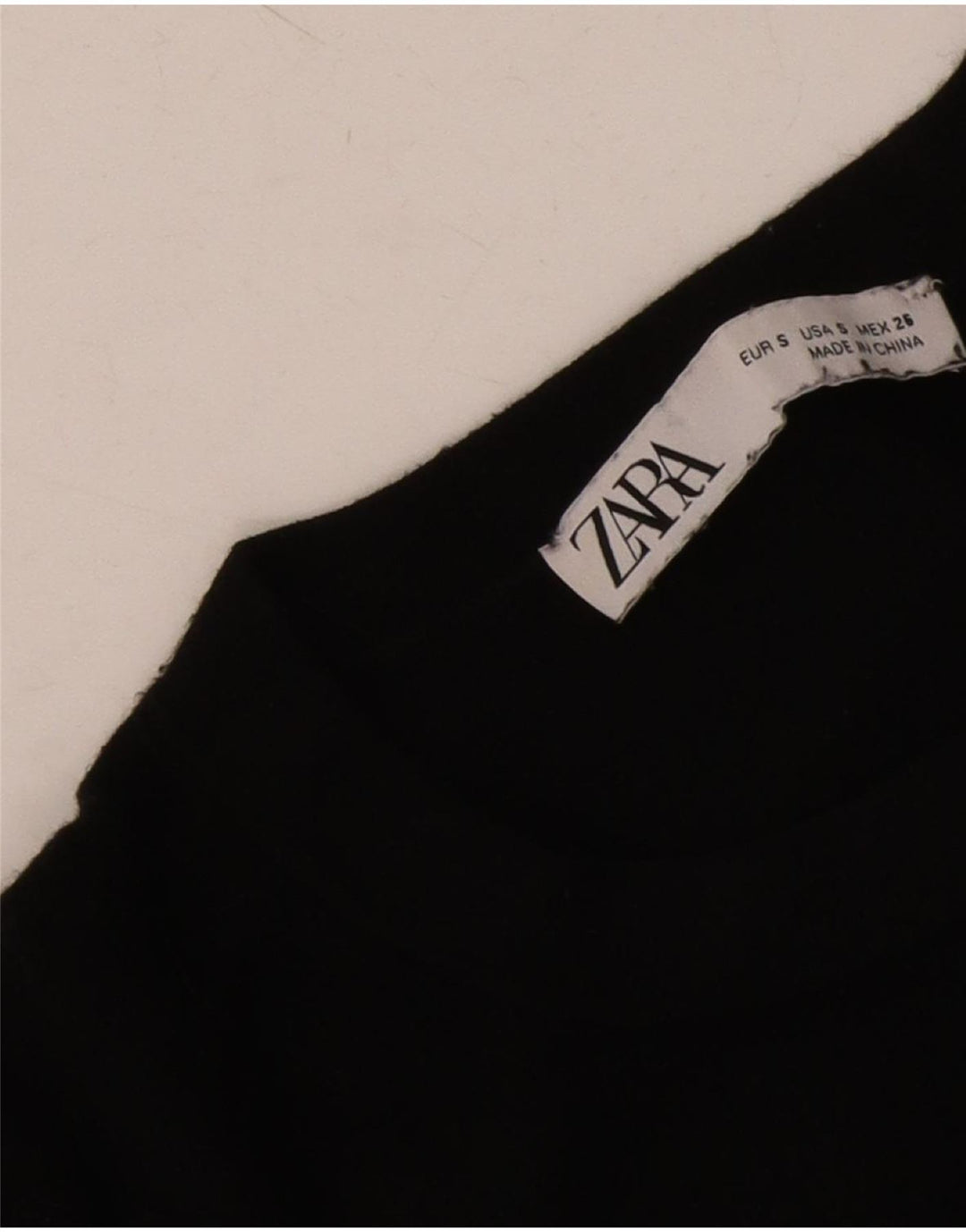 Zara Womens Crew Neck Jumper Sweater UK 10 Small Black