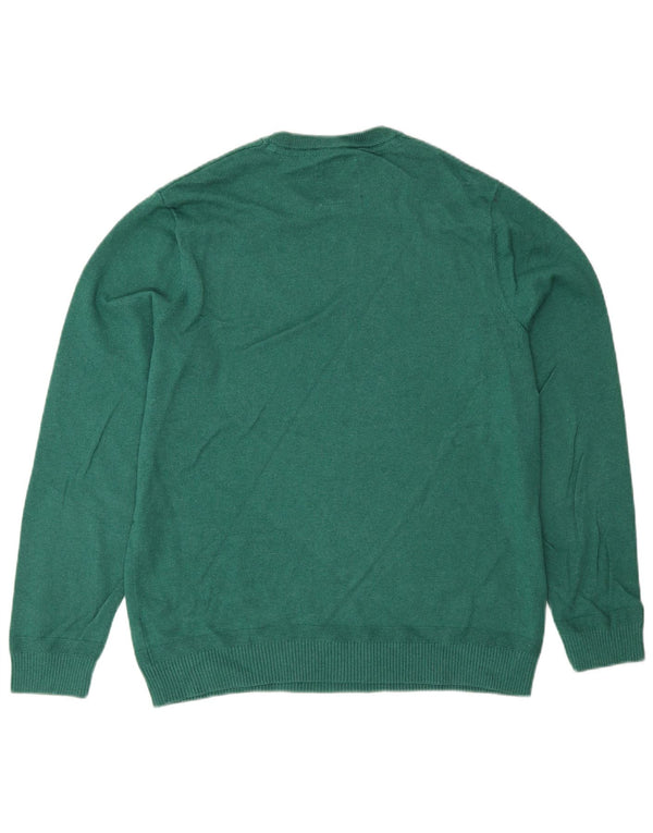 Fat Face Mens Crew Neck Jumper Sweater Medium Green Cotton