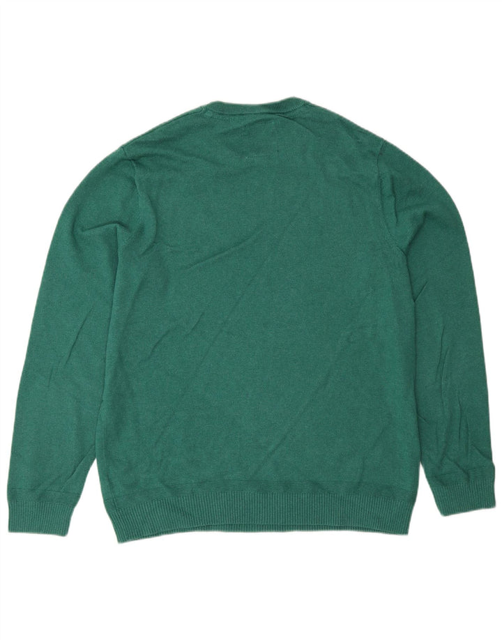 Fat Face Mens Crew Neck Jumper Sweater Medium Green Cotton