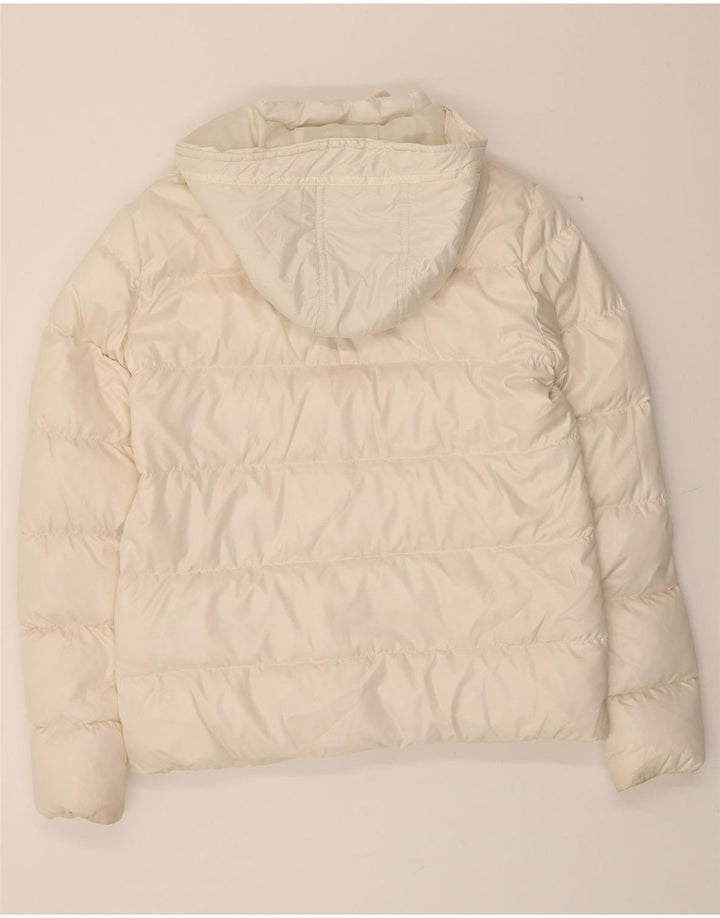 FILA Womens Hooded Padded Jacket UK 14 Large White Polyester Vintage Fila and Second-Hand Fila from Messina Hembry 