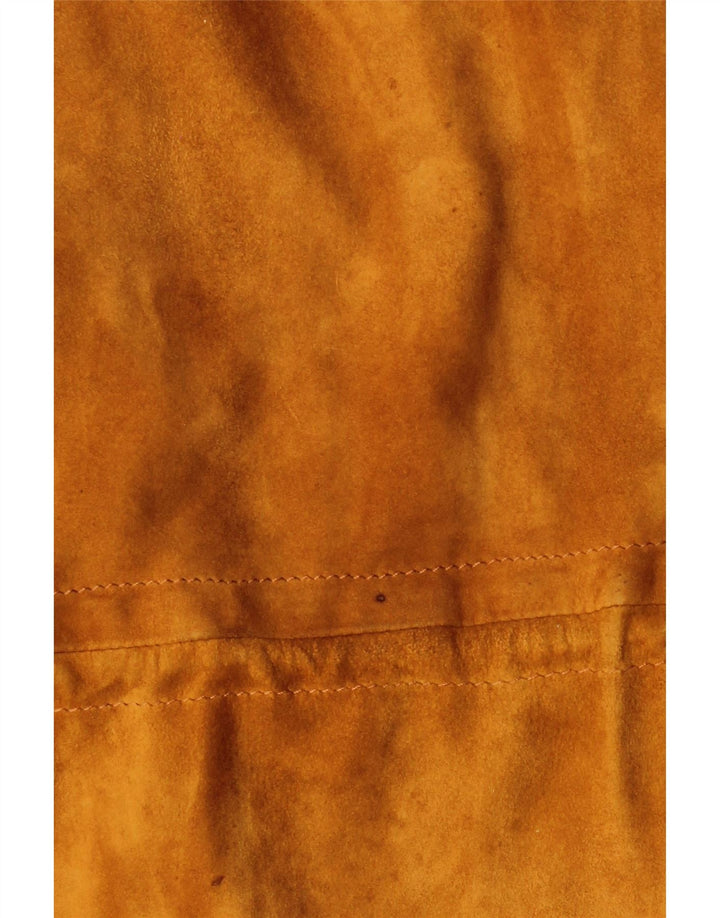 Umberto Olivieri Womens Suede Jacket IT 44 Medium Brown