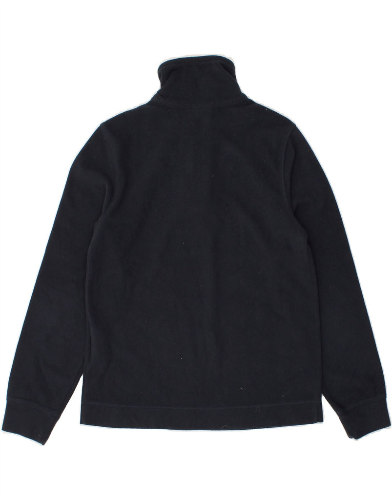 CHAMPION Boys Zip Neck Fleece Jumper 9-10 Years Medium Navy Blue Polyester Vintage Champion and Second-Hand Champion from Messina Hembry 