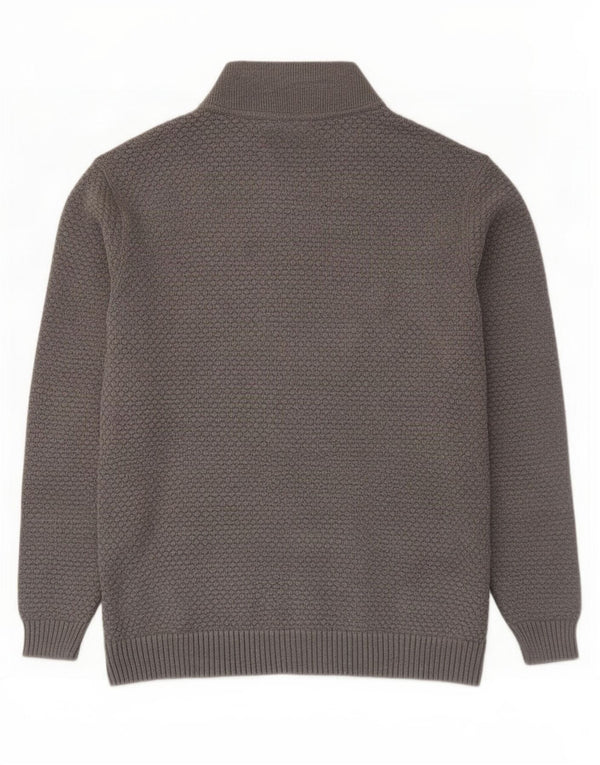 Jack & Jones Mens Cardigan Sweater XL Grey Colourblock Cotton