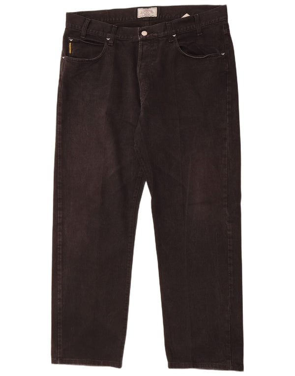 Armani Mens Straight Jeans W38 L31 Black Cotton