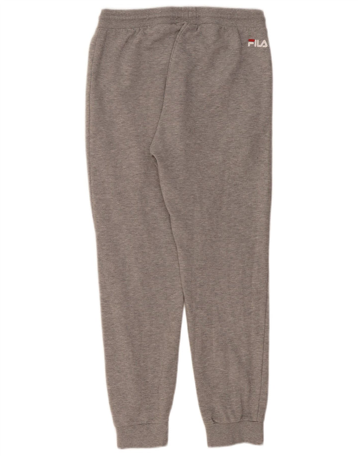 Fila Womens Tracksuit Trousers Joggers UK 14 Medium Grey Cotton