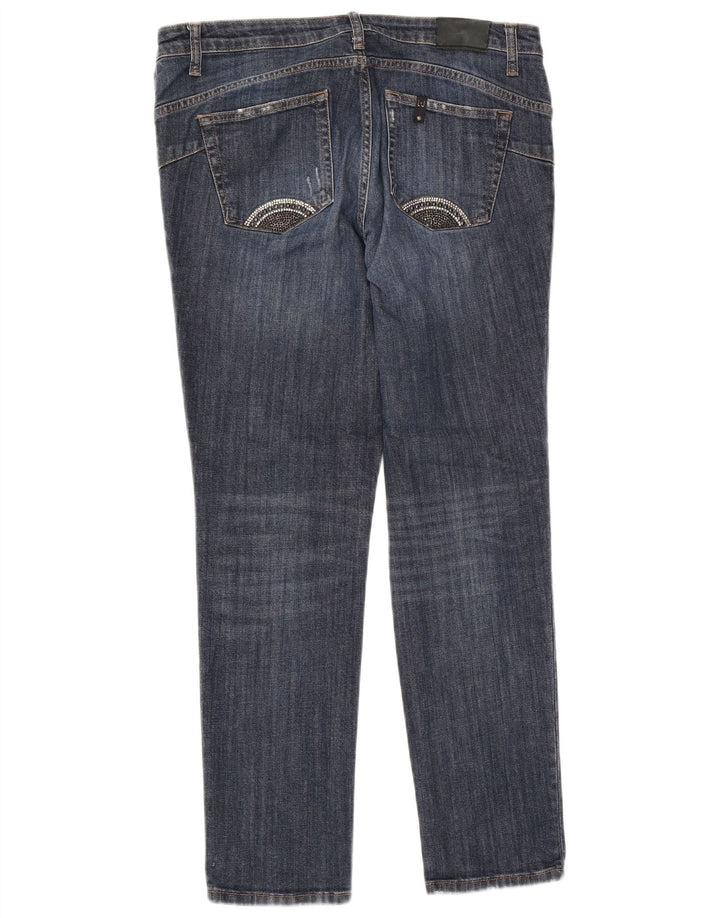 Liu Jo Womens Distressed Slim Jeans W31 L28 Blue Cotton