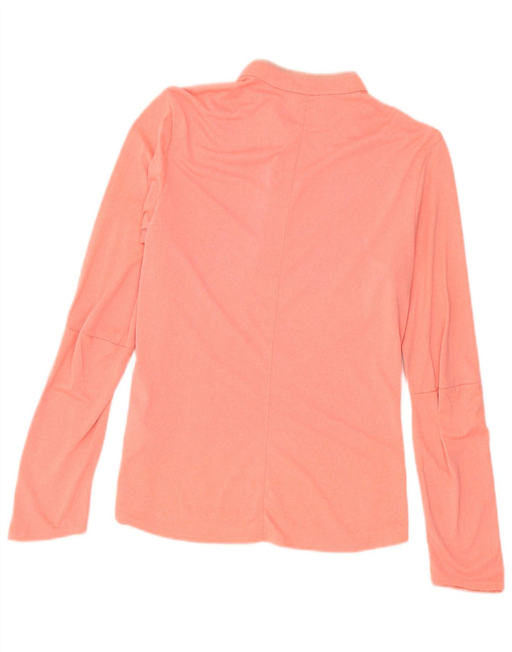 Adidas Womens Climalite Top Long Sleeve UK 8/10 Small Pink Polyester