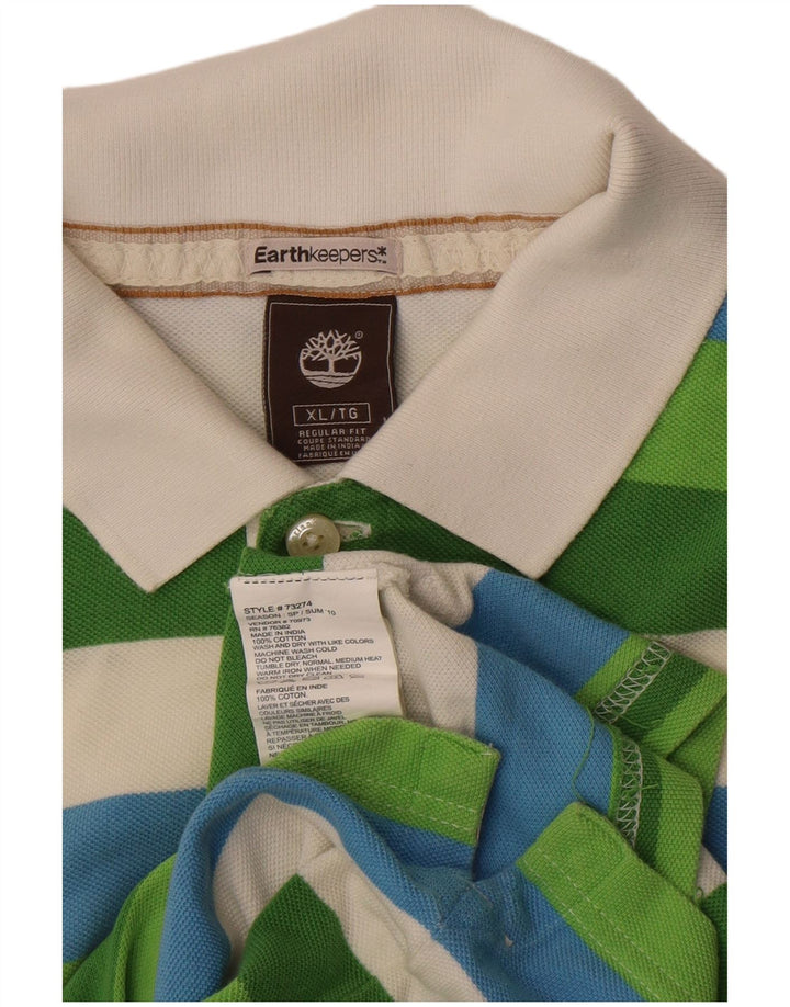 Timberland Mens Earthkeepers Polo Shirt XL Multicoloured Striped