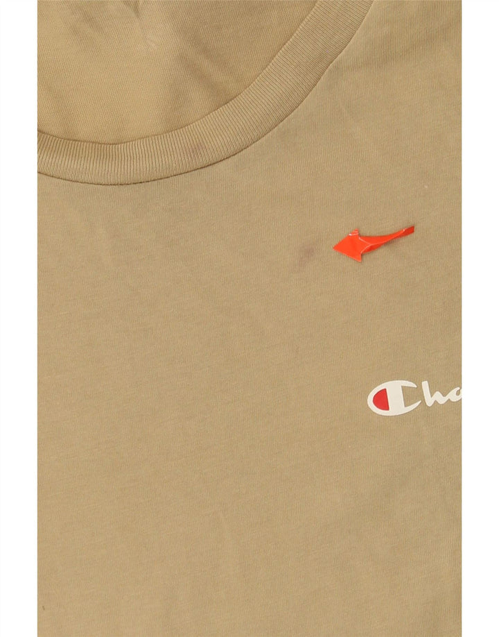 CHAMPION Womens T-Shirt Top UK 16 Large Beige