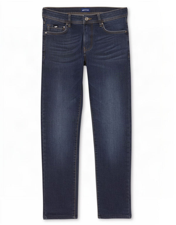 Gas Mens Slim Jeans W33 L29 Navy Blue Cotton