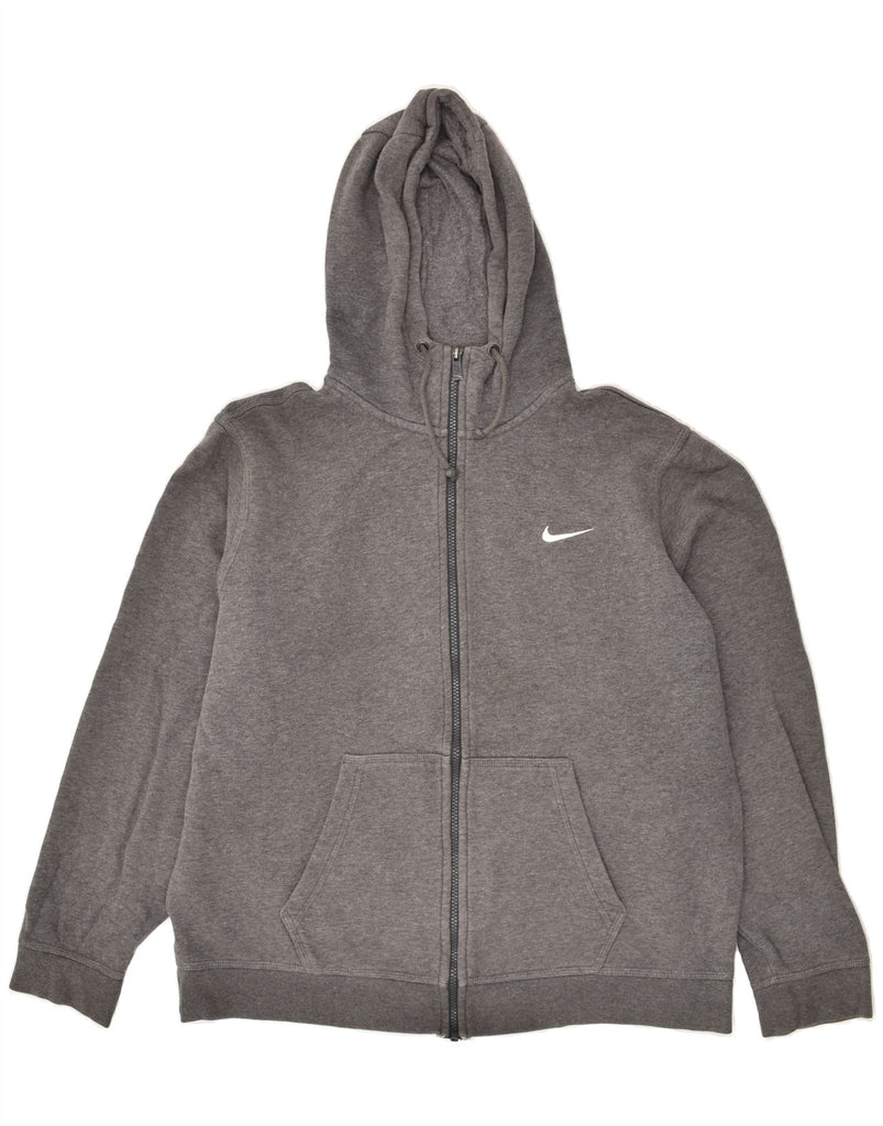 NIKE Mens Zip Hoodie Sweater XL Grey Cotton | Vintage Nike | Thrift | Second-Hand Nike | Used Clothing | Messina Hembry 