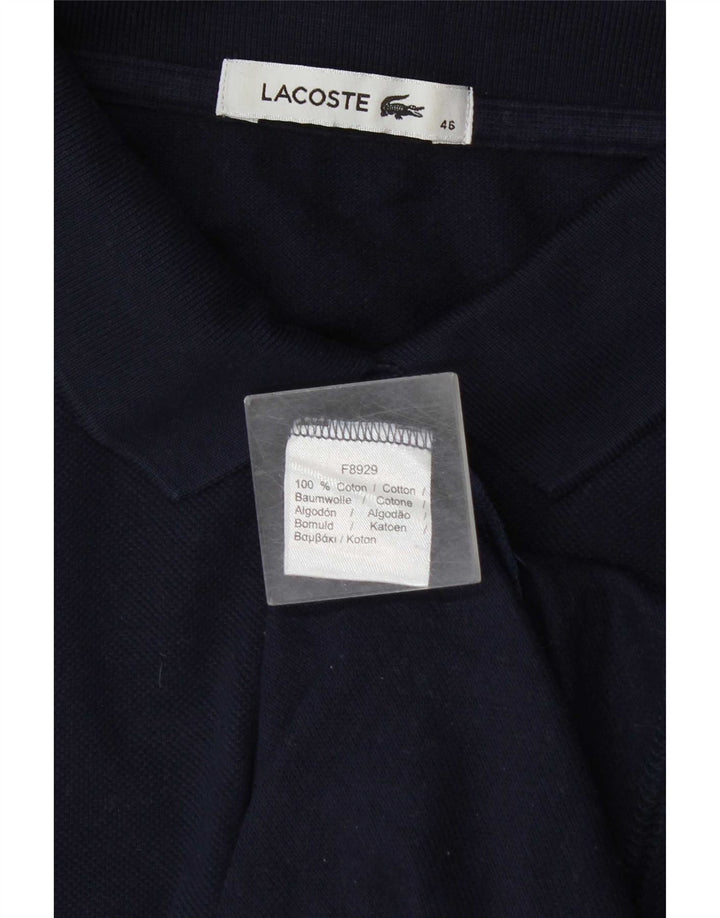 Lacoste Womens Polo Shirt Size 46 XL Navy Blue Cotton