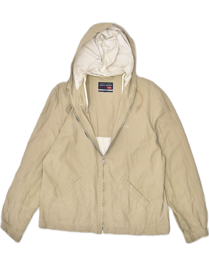 LEVI'S Girls Hooded Bomber Jacket 9-10 Years Beige Cotton | Vintage | Thrift | Second-Hand | Used Clothing | Messina Hembry 