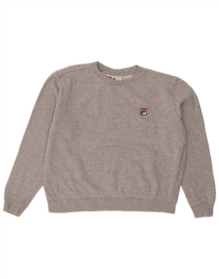 Fila Womens Sweatshirt Jumper UK 16 Large Grey Cotton