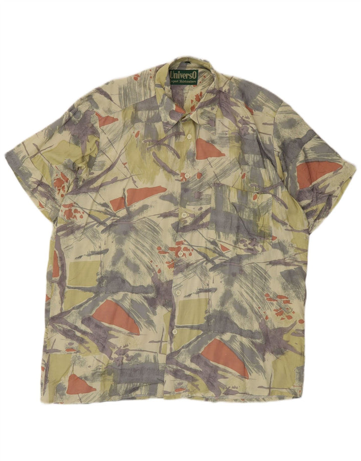 Vintage Mens Abstract Pattern Shirt Size 39/40 Medium Multicoloured
