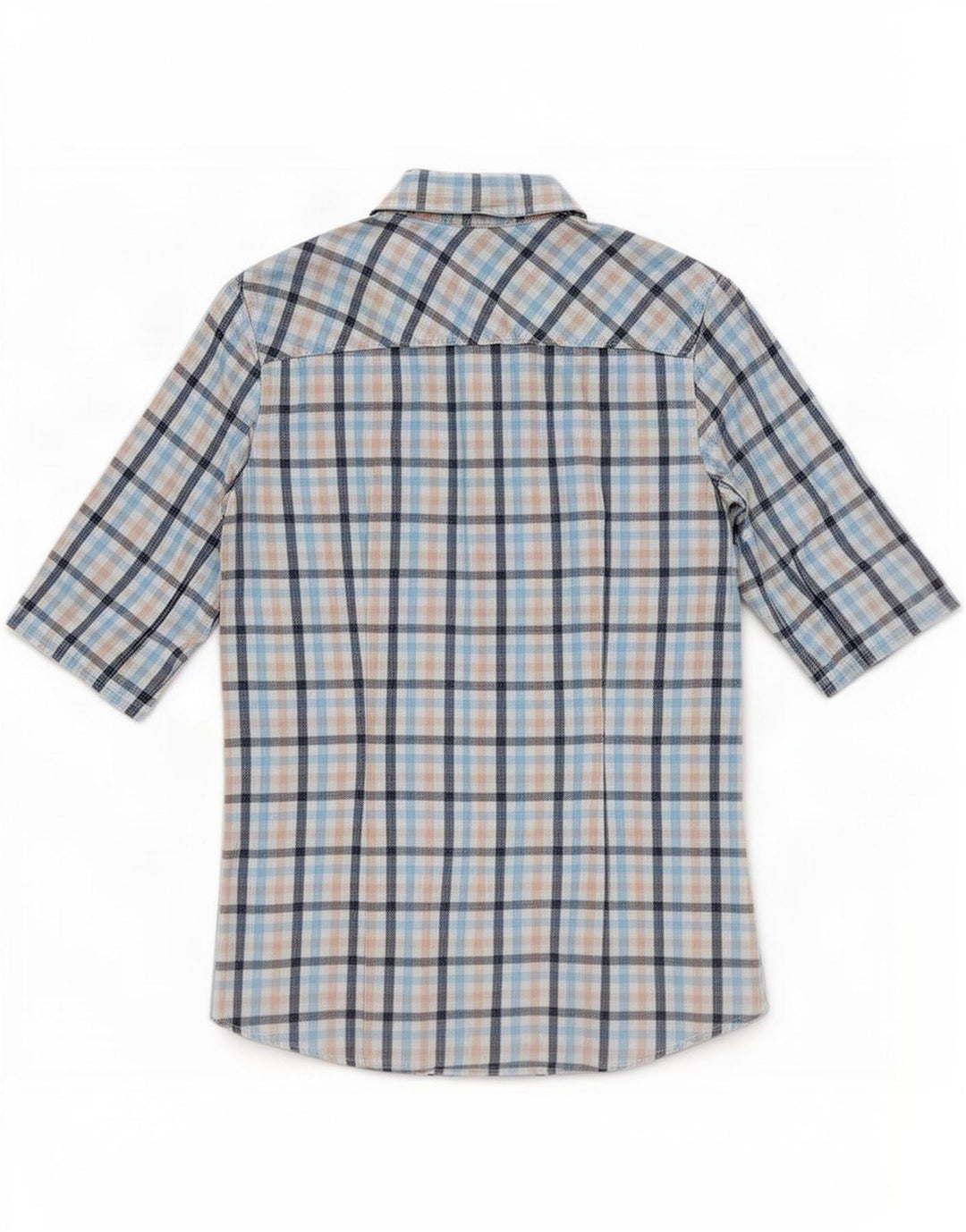 Tommy Hilfiger Womens Short Sleeve Shirt US 8 Medium Multicoloured Gingham
