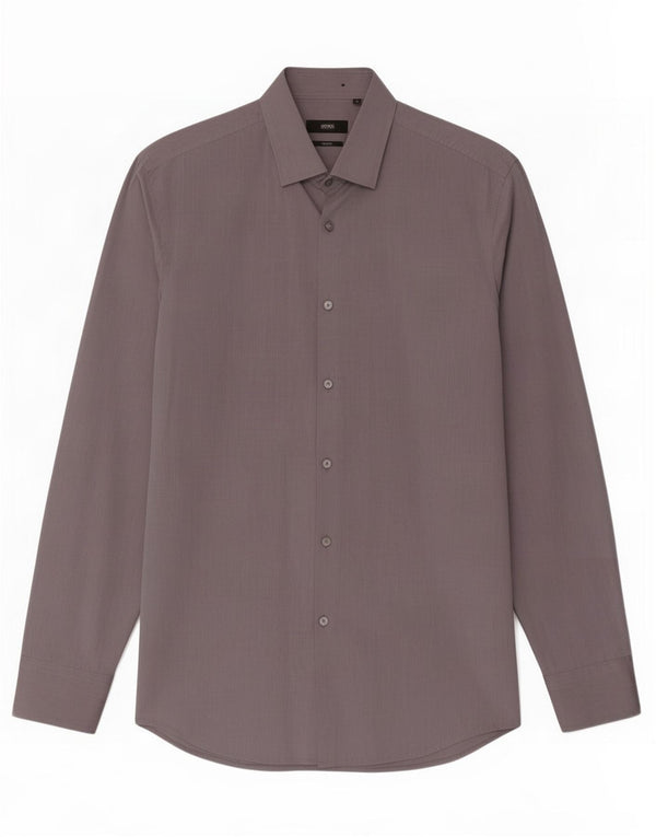 Hugo Boss Mens Slim Fit Shirt Size 41 Large Grey Cotton